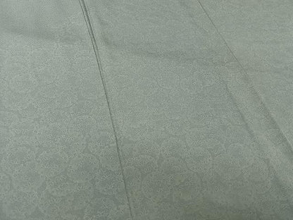 平和屋着物▽加賀友禅の型染　板場友禅　坂口幸市　加賀小紋　訪問着　単衣　雪輪笹の葉文　正絹　逸品　AABK7315jh