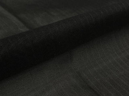平和屋着物▽道行コート　スリーシーズン　春夏秋　塵除け　縞　黒地　ロング丈　正絹　逸品　AABK7319jh