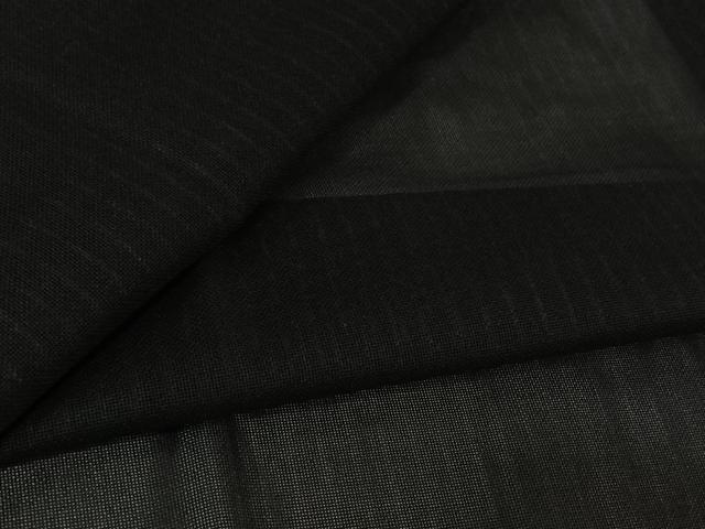 平和屋着物▽道行コート　スリーシーズン　春夏秋　塵除け　縞　黒地　ロング丈　正絹　逸品　AABK7319jh