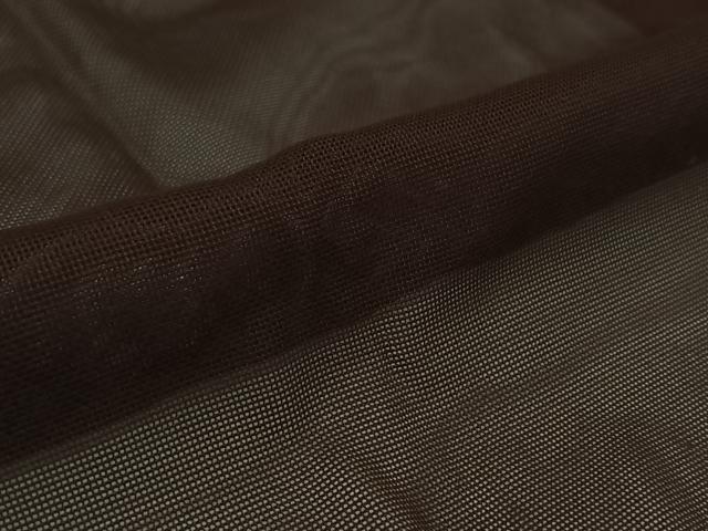 平和屋着物▽道行コート　スリーシーズン　春夏秋　塵除け　黒茶色　ロング丈　正絹　逸品　AABK7320jh