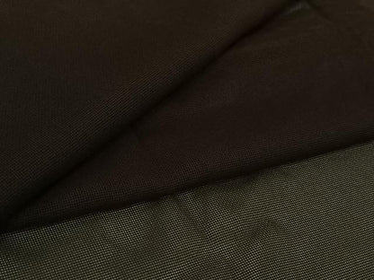 平和屋着物▽道行コート　スリーシーズン　春夏秋　塵除け　黒茶色　ロング丈　正絹　逸品　AABK7320jh