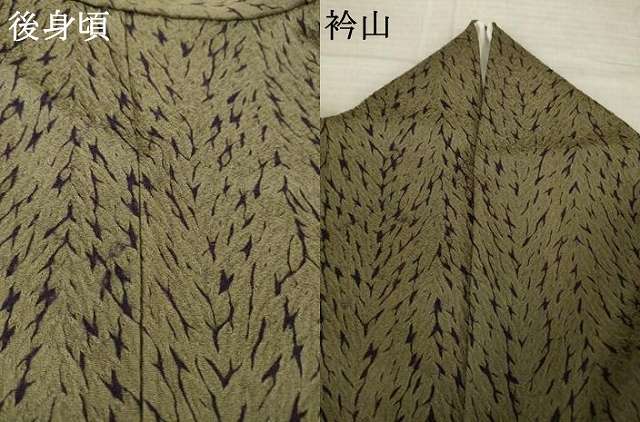 平和屋着物●上質な小紋　杢目絞り　正絹　逸品　AABK7323ck