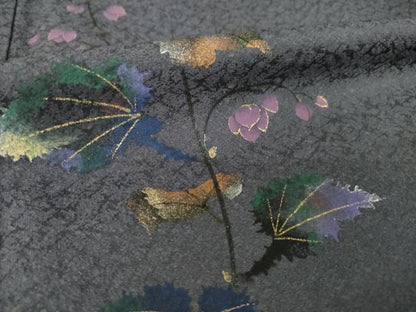 平和屋着物●和紙染染色作家・植村彩弘　訪問着　草花文　暈し染め　やまと誂製　正絹　逸品　AABK7325ck