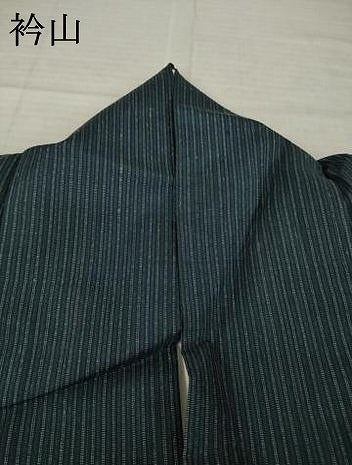 平和屋着物●紬　訪問着　縞　格子　正絹　逸品　AABK7326ck