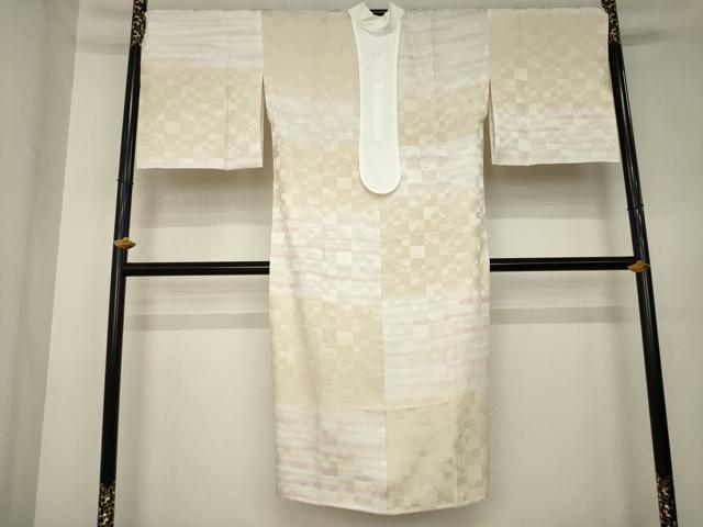 平和屋着物●長襦袢　無双仕立て　横段文　暈し染め　京都きもの友禅扱い　正絹　逸品　AABK7327ck