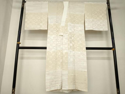 平和屋着物●長襦袢　無双仕立て　横段文　暈し染め　京都きもの友禅扱い　正絹　逸品　AABK7327ck