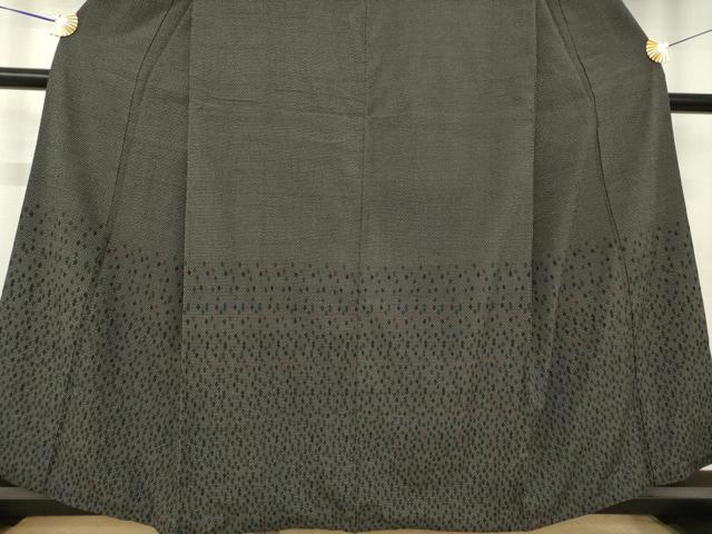 平和屋着物●本塩沢　訪問着　幾何学文様　黒地　正絹　逸品　AABK7331ck