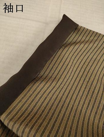 平和屋着物●お召　縞　伊勢丹扱い　正絹　逸品　AABK7338ck
