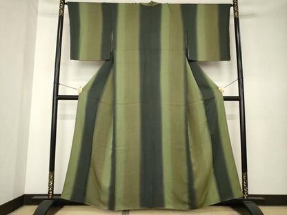 平和屋着物●上質な小紋　間道　暈し染め　正絹　逸品　AABK7341ck