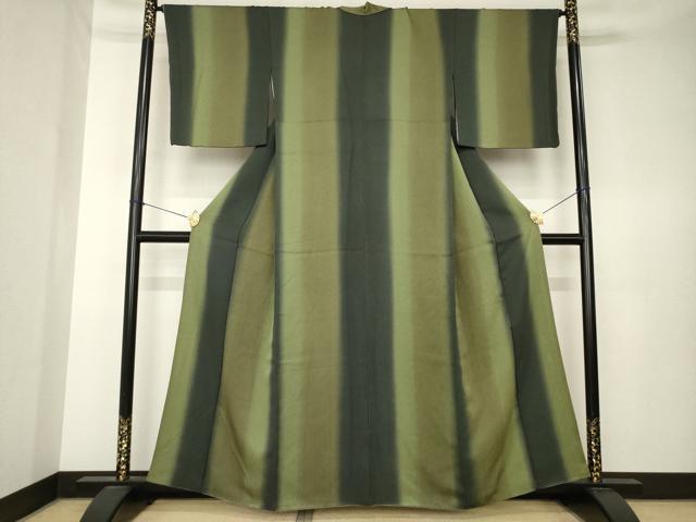 平和屋着物●上質な小紋　間道　暈し染め　正絹　逸品　AABK7341ck