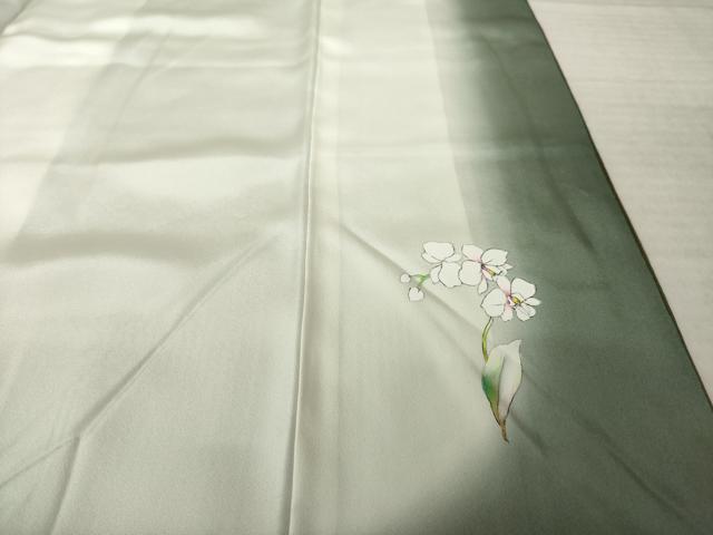 平和屋着物●上質な小紋　間道　暈し染め　正絹　逸品　AABK7341ck