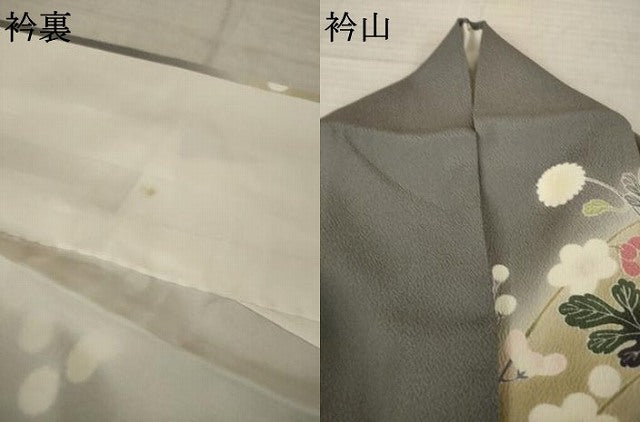 平和屋着物●訪問着　友禅　作家物　風景松花文　暈し染め　金彩　正絹　逸品　AABK7342ck
