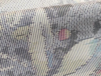 平和屋着物●都喜ヱ門　本場大島紬　7マルキ　総絣　季節のきらめき　藤絹織物謹製　証紙付き　正絹　逸品　AABK7344ck