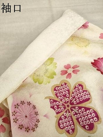 平和屋着物●豪華振袖　刺繍　舞花文　暈し染め　金銀彩　銀通し地　正絹　逸品　AABK7345ck