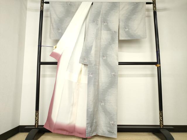 平和屋着物●本場大島紬　白大島　名匠たかし　白大島　7マルキ　総絣　枝花文　証紙付き　正絹　逸品　AABK7348ck