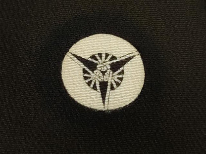 平和屋着物●アンティーク　大正ロマン　黒留袖　刺繍　両褄　風景文　正絹　逸品　AABK7349ck