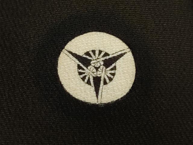 平和屋着物●アンティーク　大正ロマン　黒留袖　刺繍　両褄　風景文　正絹　逸品　AABK7349ck