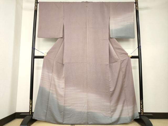 平和屋着物●江戸小紋　訪問着　霞文　鮫小紋柄　暈し染め　正絹　逸品　AABK7360ck