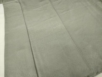平和屋着物●お召　花唐草地紋　生壁色　正絹　逸品　未使用　AABK7364ck