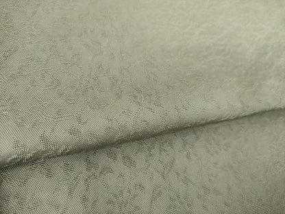 平和屋着物●お召　花唐草地紋　生壁色　正絹　逸品　未使用　AABK7364ck