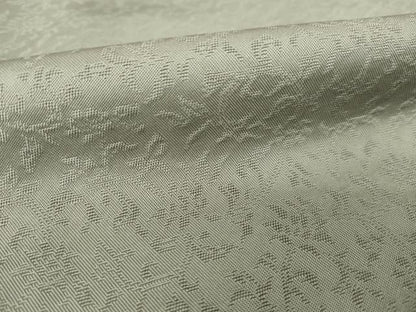 平和屋着物●お召　花唐草地紋　生壁色　正絹　逸品　未使用　AABK7364ck