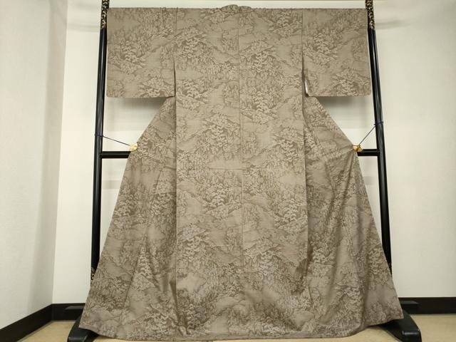 平和屋着物●本場大島紬　9マルキ　遠山樹林文　正絹　逸品　AABK7369ck