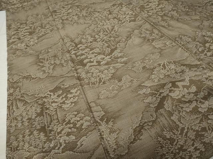 平和屋着物●本場大島紬　9マルキ　遠山樹林文　正絹　逸品　AABK7369ck