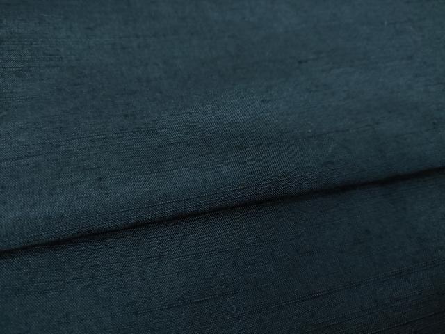 平和屋着物●男性　紬　アンサンブル　色無地　藍鉄色　正絹　逸品　AABK7370ck