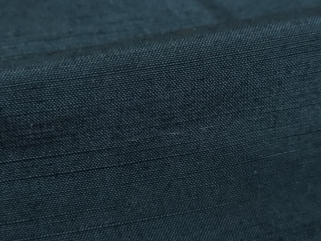 平和屋着物●男性　紬　アンサンブル　色無地　藍鉄色　正絹　逸品　AABK7370ck