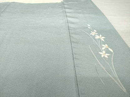 平和屋着物●訪問着　友禅　草花文　暈し染め　正絹　逸品　AABK7373ck