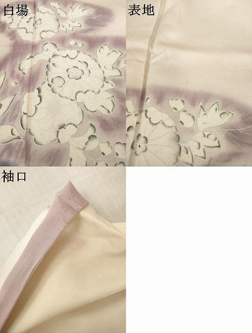 平和屋着物●訪問着　辻が花　流水花文　正絹　逸品　AABK7378ck