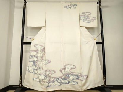 平和屋着物●訪問着　辻が花　流水花文　正絹　逸品　AABK7378ck