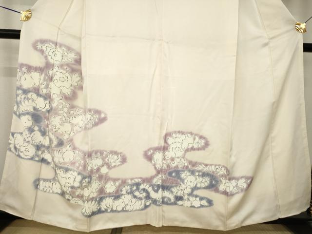 平和屋着物●訪問着　辻が花　流水花文　正絹　逸品　AABK7378ck