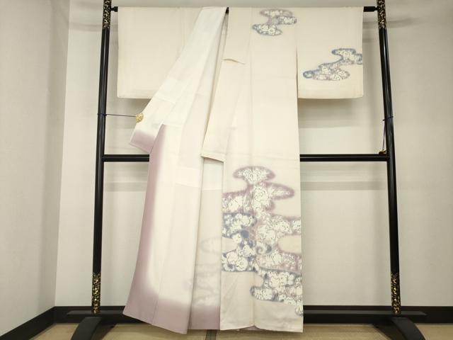 平和屋着物●訪問着　辻が花　流水花文　正絹　逸品　AABK7378ck
