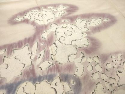 平和屋着物●訪問着　辻が花　流水花文　正絹　逸品　AABK7378ck
