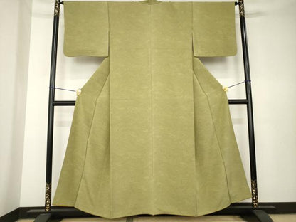 平和屋着物●上質な小紋　墨流し文様　正絹　逸品　AABK7381ck