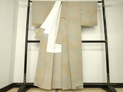 平和屋着物●染色作家　斉藤三才　小紋　霞文　暈し染め　正絹　逸品　未使用　AABK7387ck