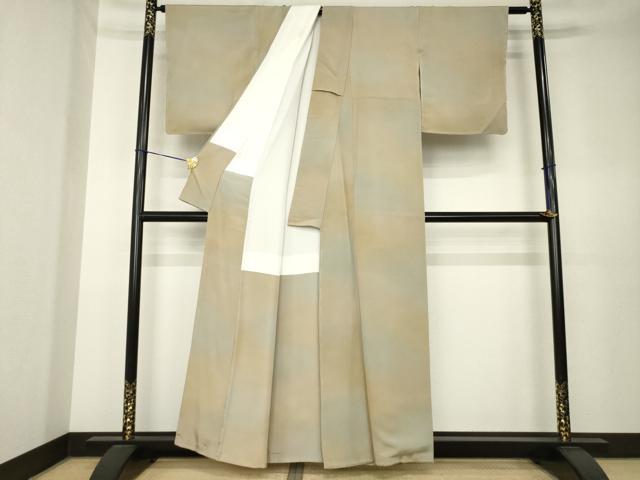 平和屋着物●染色作家　斉藤三才　小紋　霞文　暈し染め　正絹　逸品　未使用　AABK7387ck