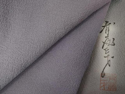 平和屋着物●染色作家　斉藤三才　小紋　霞文　暈し染め　正絹　逸品　AABK7390ck