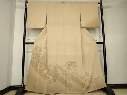 平和屋着物●訪問着　総刺繍　中国三大刺繍　汕頭刺繍　スワトウ刺繍　鳳凰花文　暈し染め　正絹　逸品　AABK7392ck