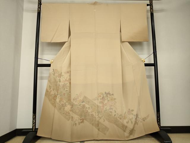 平和屋着物●訪問着　総刺繍　中国三大刺繍　汕頭刺繍　スワトウ刺繍　鳳凰花文　暈し染め　正絹　逸品　AABK7392ck