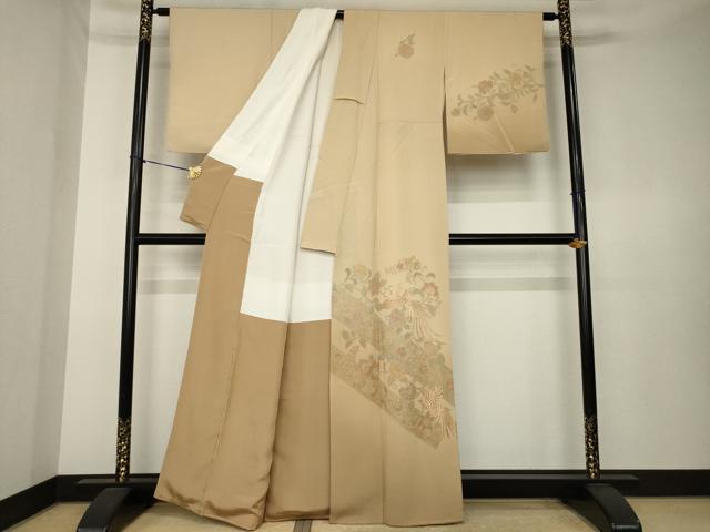 平和屋着物●訪問着　総刺繍　中国三大刺繍　汕頭刺繍　スワトウ刺繍　鳳凰花文　暈し染め　正絹　逸品　AABK7392ck