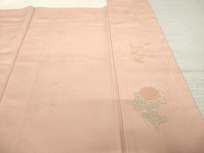 平和屋着物●訪問着　駒刺繍　花篭文　暈し染め　金彩　正絹　逸品　AABK7399ck