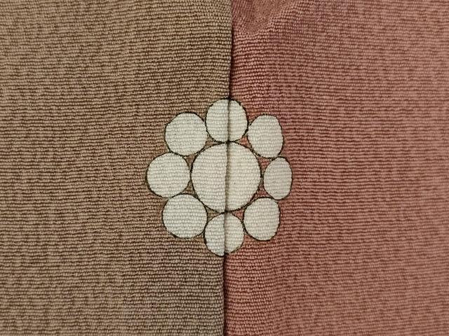 平和屋着物●染色作家　斉藤三才　小紋　霞文　暈し染め　正絹　逸品　AABK7404ck