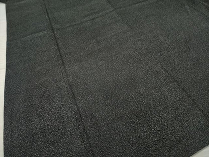 平和屋着物●江戸小紋　大小あられ　黒地　正絹　逸品　AABK7409ck