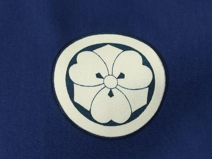 平和屋着物●男性　色紋付・羽織セット　青褐色　正絹　逸品　AABK7415ck