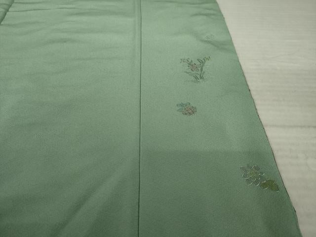 平和屋着物●訪問着　総刺繍　蘇州刺繍　正倉院花文　金糸　正絹　逸品　AABK7419ck