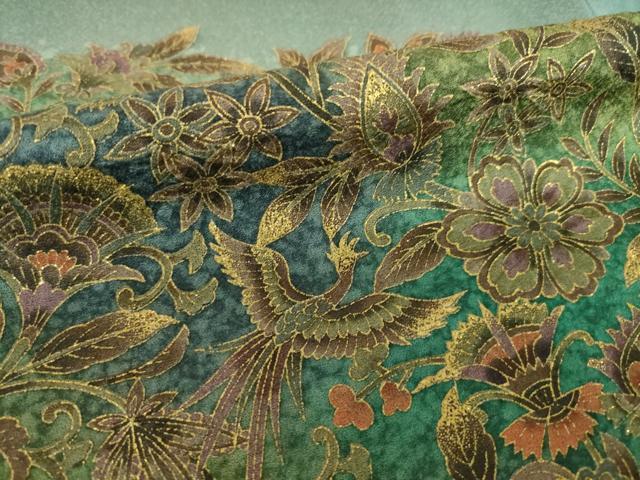 平和屋着物●訪問着　流水更紗花鳥文　暈し染め　正絹　逸品　未使用　AABK7420ck