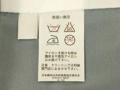 平和屋着物●訪問着　絞り　刺繍　花唐草文　正絹　逸品　AABK7424ck