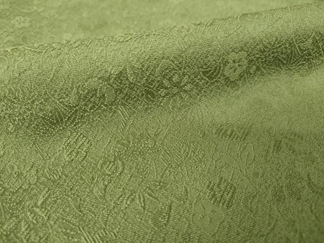 平和屋着物●上質な色無地　松竹梅地紋　麴甚色　さが美扱い　正絹　逸品　AABK7429ck